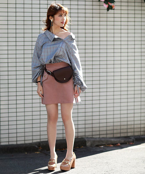 REDYAZEL（レディアゼル）の「【TVオンエアー】シンプル台形ミニスカート　◆（スカート・レディース・レッド/ピンク/イエロー/グリーン・SMALL/MEDIUM）」の10枚目の写真