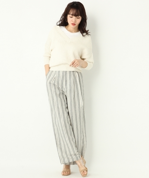 A part by（アパートバイ）の「1.5GCLリリーヤーンVPO 788678（ニット/セーター・レディース・ホワイト/ピンク/グリーン/ネイビー・FREE）」の12枚目の写真