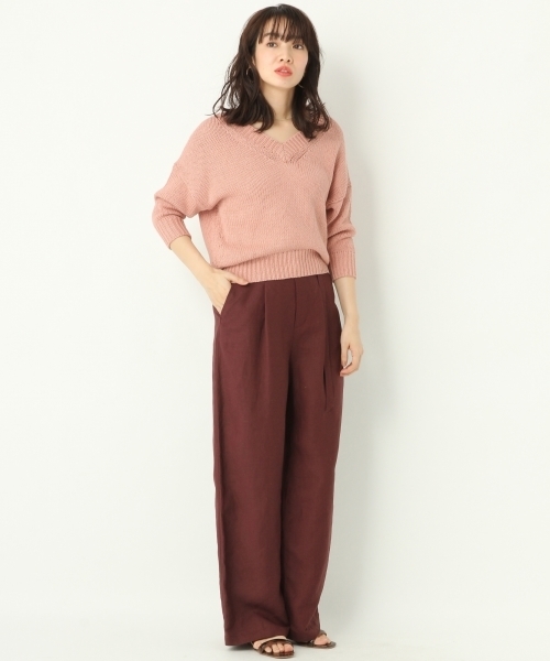 A part by（アパートバイ）の「1.5GCLリリーヤーンVPO 788678（ニット/セーター・レディース・ホワイト/ピンク/グリーン/ネイビー・FREE）」の7枚目の写真