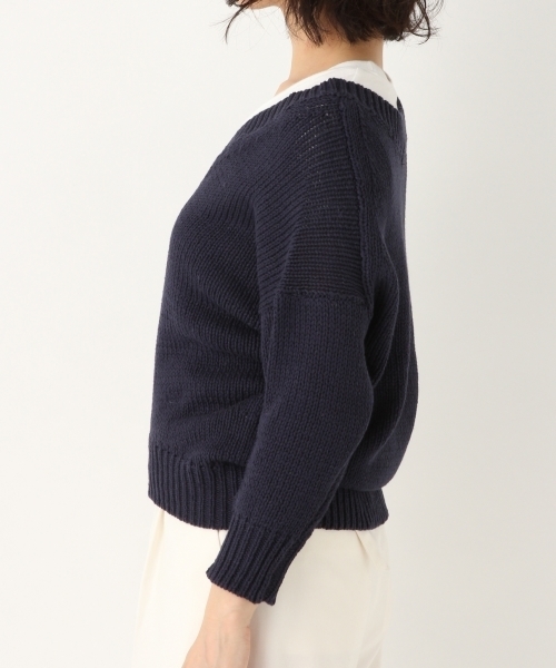 A part by（アパートバイ）の「1.5GCLリリーヤーンVPO 788678（ニット/セーター・レディース・ホワイト/ピンク/グリーン/ネイビー・FREE）」の5枚目の写真