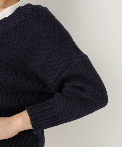 A part by（アパートバイ）の「1.5GCLリリーヤーンVPO 788678（ニット/セーター・レディース・ホワイト/ピンク/グリーン/ネイビー・FREE）」の6枚目の写真