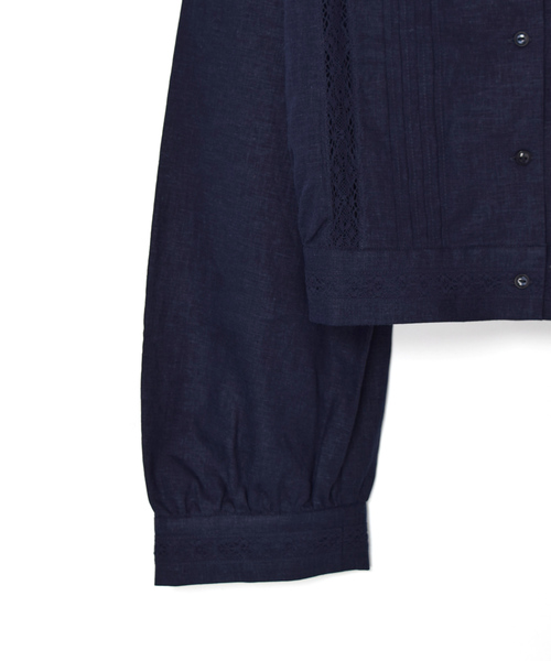 w closet（ダブルクローゼット）の「セーラーカラーレースシャツ（シャツ/ブラウス・レディース・ネイビー/オフホワイト/ライトピンク・FREE）」の13枚目の写真