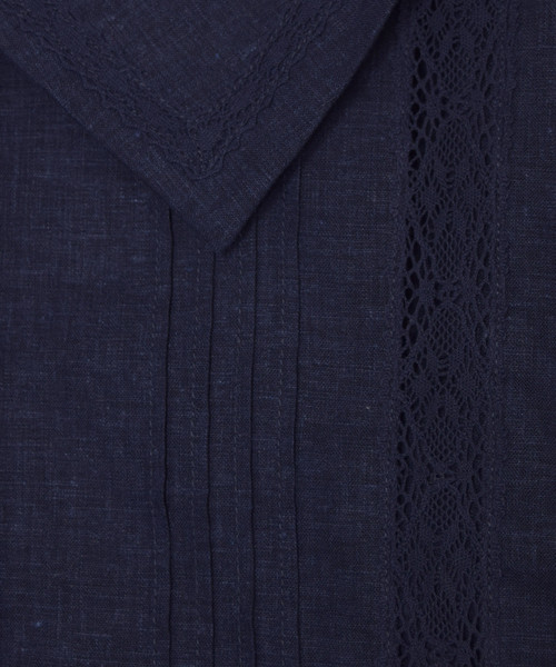 w closet（ダブルクローゼット）の「セーラーカラーレースシャツ（シャツ/ブラウス・レディース・ネイビー/オフホワイト/ライトピンク・FREE）」の16枚目の写真