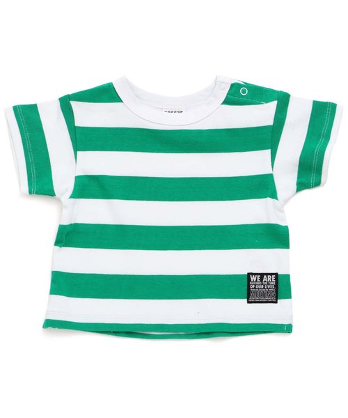 BREEZE(ブリーズ)の「太ボーダーTシャツ(Tシャツ/カットソー・キッズ・ネイビー/グリーン/レッド・100/120/90/140/80/110/130/160/150)」の12枚目の写真