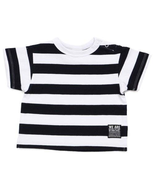 BREEZE(ブリーズ)の「太ボーダーTシャツ(Tシャツ/カットソー・キッズ・ネイビー/グリーン/レッド・100/120/90/140/80/110/130/160/150)」の14枚目の写真