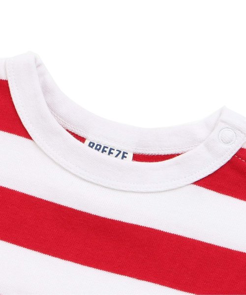 BREEZE(ブリーズ)の「太ボーダーTシャツ(Tシャツ/カットソー・キッズ・ネイビー/グリーン/レッド・100/120/90/140/80/110/130/160/150)」の19枚目の写真