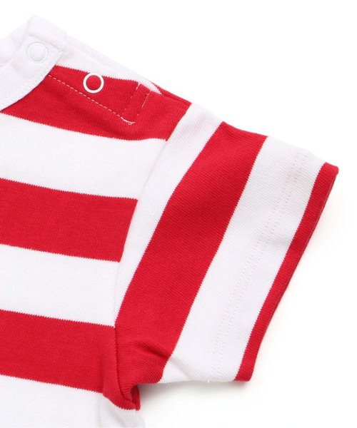 BREEZE(ブリーズ)の「太ボーダーTシャツ(Tシャツ/カットソー・キッズ・ネイビー/グリーン/レッド・100/120/90/140/80/110/130/160/150)」の20枚目の写真