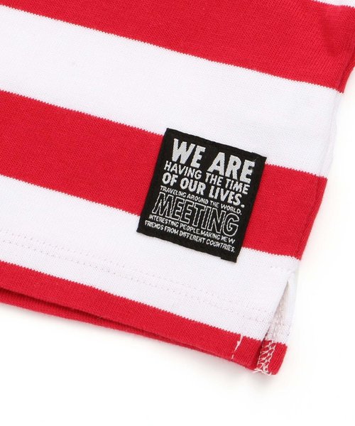 BREEZE(ブリーズ)の「太ボーダーTシャツ(Tシャツ/カットソー・キッズ・ネイビー/グリーン/レッド・100/120/90/140/80/110/130/160/150)」の21枚目の写真