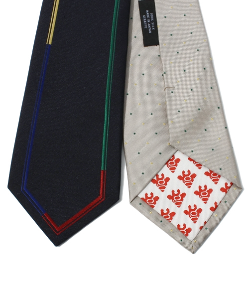 giraffe（ジラフ）の「リバーシブルフレームドットタイ NAVY（ネクタイ・メンズ・ネイビー・ﾌﾘ-）」の3枚目の写真