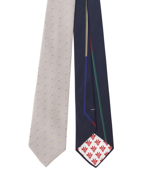 giraffe（ジラフ）の「リバーシブルフレームドットタイ NAVY（ネクタイ・メンズ・ネイビー・ﾌﾘ-）」の6枚目の写真