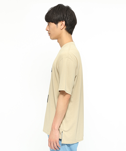 LAKOLE（ラコレ）の「【吸水速乾】スマイルプリントBIG-Tシャツ / LAKOLE（Tシャツ/カットソー・メンズ・ホワイト/ベージュ/オレンジ・MEDIUM/LARGE）」の8枚目の写真