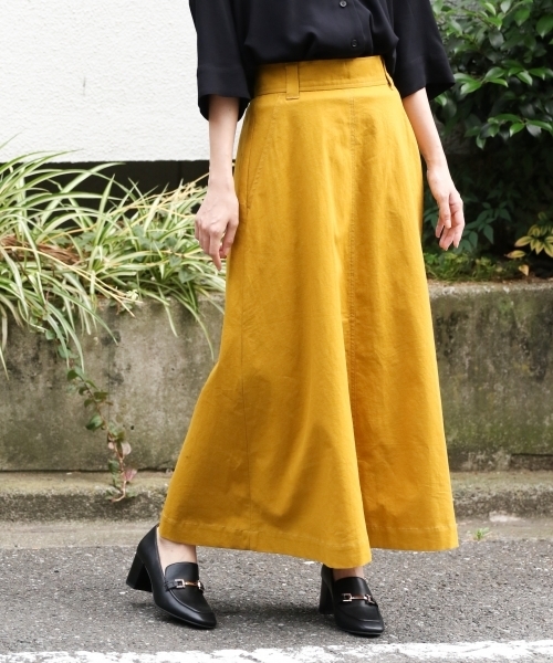 LOWRYS FARM（ローリーズファーム）の「メンアサＡラインスカート　804356（スカート・レディース・イエロー/グリーン/アイボリー/テラコッタ・FREE）」の4枚目の写真