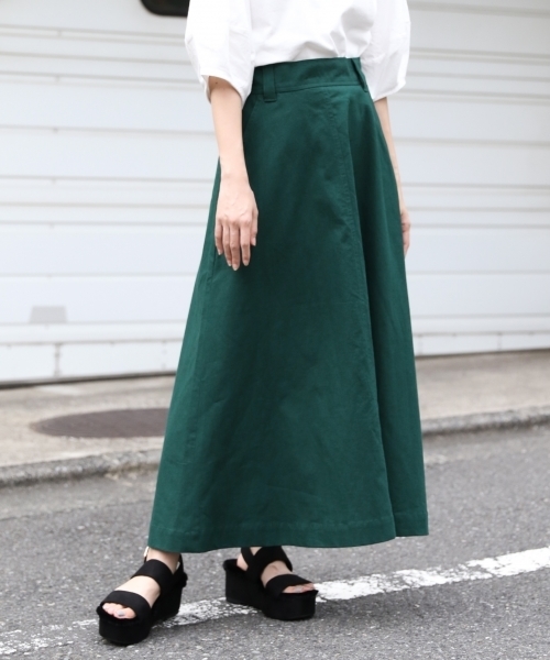 LOWRYS FARM（ローリーズファーム）の「メンアサＡラインスカート　804356（スカート・レディース・イエロー/グリーン/アイボリー/テラコッタ・FREE）」の3枚目の写真