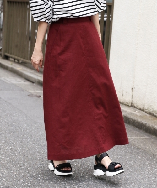 LOWRYS FARM（ローリーズファーム）の「メンアサＡラインスカート　804356（スカート・レディース・イエロー/グリーン/アイボリー/テラコッタ・FREE）」の2枚目の写真