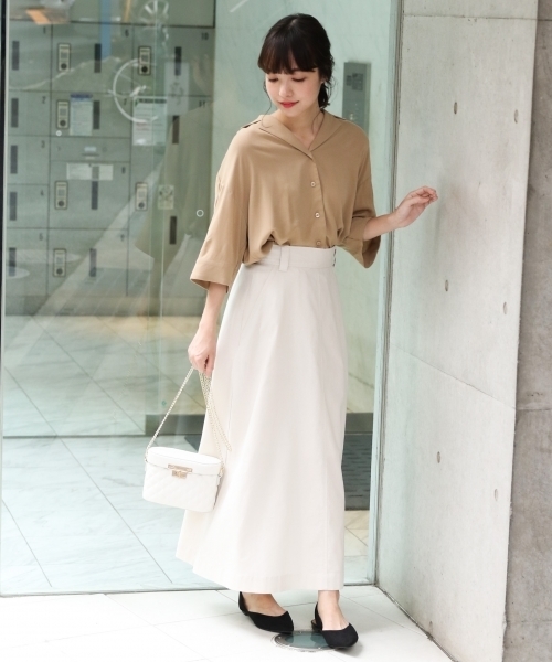 LOWRYS FARM（ローリーズファーム）の「メンアサＡラインスカート　804356（スカート・レディース・イエロー/グリーン/アイボリー/テラコッタ・FREE）」の5枚目の写真