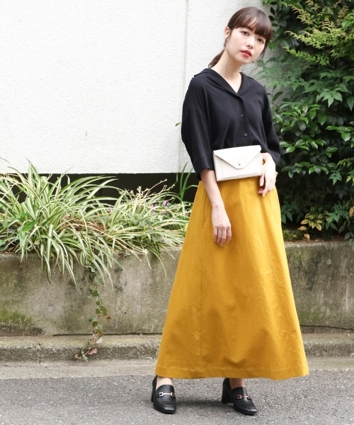 LOWRYS FARM（ローリーズファーム）の「メンアサＡラインスカート　804356（スカート・レディース・イエロー/グリーン/アイボリー/テラコッタ・FREE）」の7枚目の写真