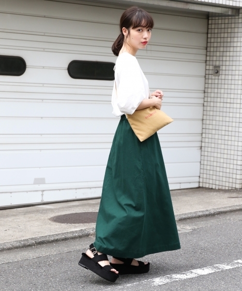 LOWRYS FARM（ローリーズファーム）の「メンアサＡラインスカート　804356（スカート・レディース・イエロー/グリーン/アイボリー/テラコッタ・FREE）」の8枚目の写真