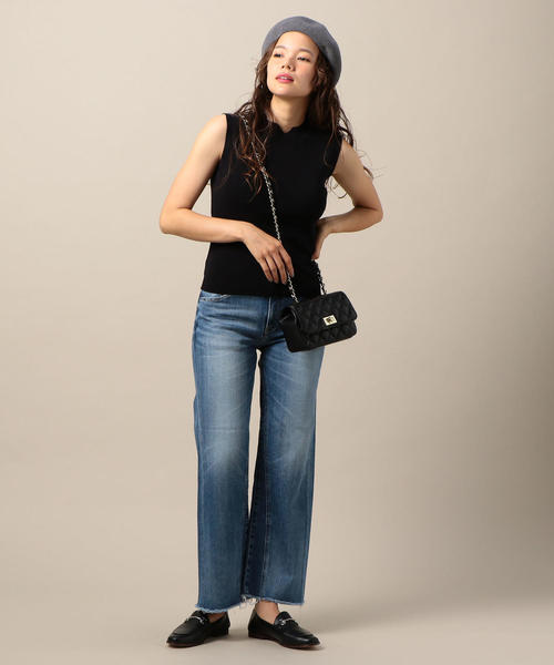 BEAUTY&YOUTH UNITED ARROWS（ビューティーアンドユースユナイテッドアローズ）の「BY スカラップカラーノースリーブニット o（ニット/セーター・レディース・オフホワイト/ブラック/マスタード・FREE）」の6枚目の写真