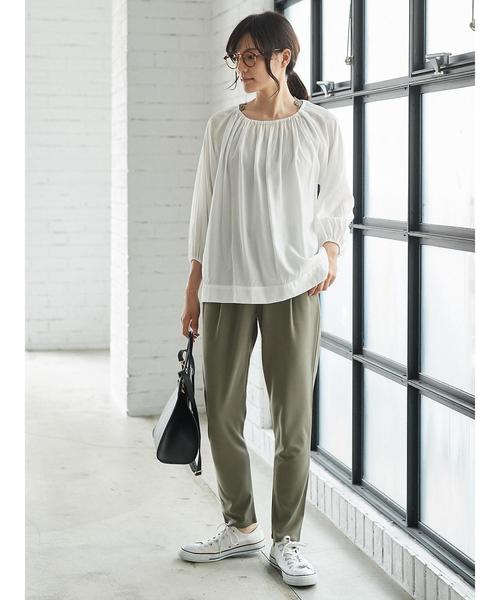 AMERICAN HOLIC（アメリカンホリック）の「・カットテーパードパンツ（その他パンツ・レディース・カーキ/ブラック/モカ・L/M）」の9枚目の写真