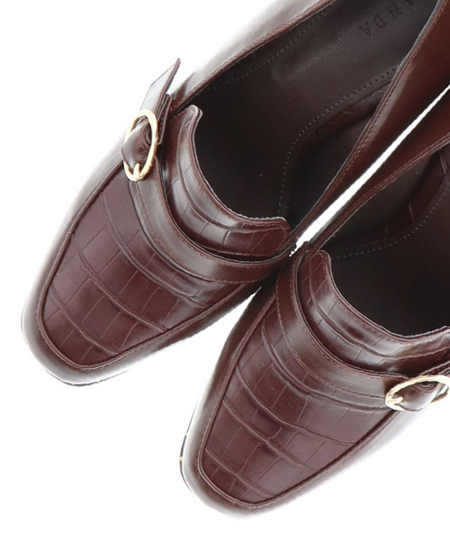 RANDA(ランダ)の「カシメヒールアップシューズ(ドレスシューズ・レディース・ブラック/ダークブラウン・M/L/S/LL)」の4枚目の写真