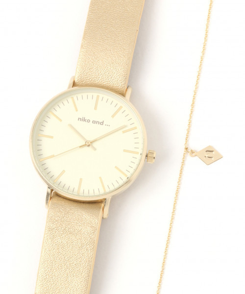 niko and...（ニコアンド）の「ケースブレス付きウォッチ（アナログ腕時計・レディース・ブラック/ブラウン/イエロー/アイボリー/ベージュ/ダークブラウン/キャメル・0）」の6枚目の写真