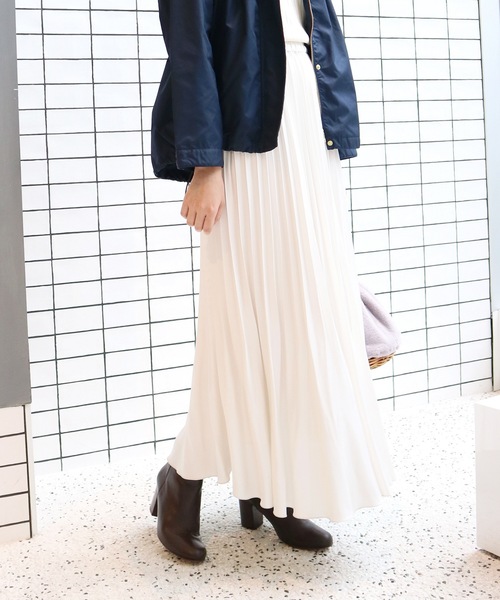 SLOBE IENA(スローブイエナ)の「サテンプリーツスカート◆(スカート)」|ナチュラル