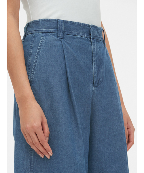 GAP ハイライズ プリーツワイドレッグジーンズ Gap公式オンラインストア | ハイライズ プリーツ ワイドレッグ