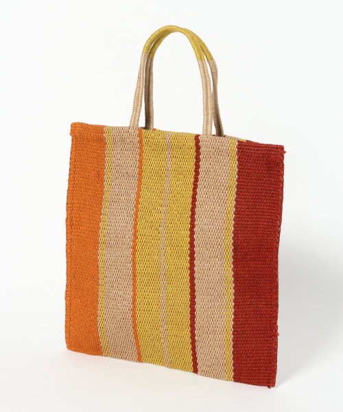 LOWRYS FARM(ローリーズファーム)の「ストライプトートBAG 819845(トートバッグ・レディース・ブラック/オレンジ・FREE)」の3枚目の写真