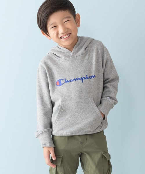 Champion チャンピオン の Champion チャンピオン スクリプトロゴプルパーカー ｃｓ４９９３ キッズ ブランドロゴ パーカー Wear