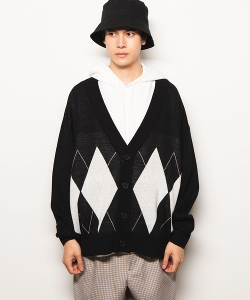 WEGO（ウィゴー）の「WEGO/アーガイルニットカーディガン