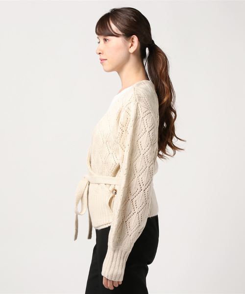 archives（アルシーヴ）の「ラメモヘア風2WAYカシュカーデ（Tシャツ/カットソー・レディース・ベージュ/ブラウン/アイボリー・MEDIUM）」の6枚目の写真