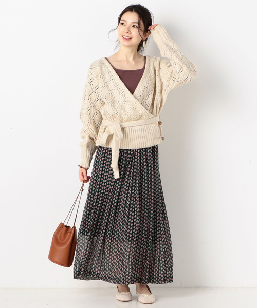 archives（アルシーヴ）の「ラメモヘア風2WAYカシュカーデ（Tシャツ/カットソー・レディース・ベージュ/ブラウン/アイボリー・MEDIUM）」の7枚目の写真