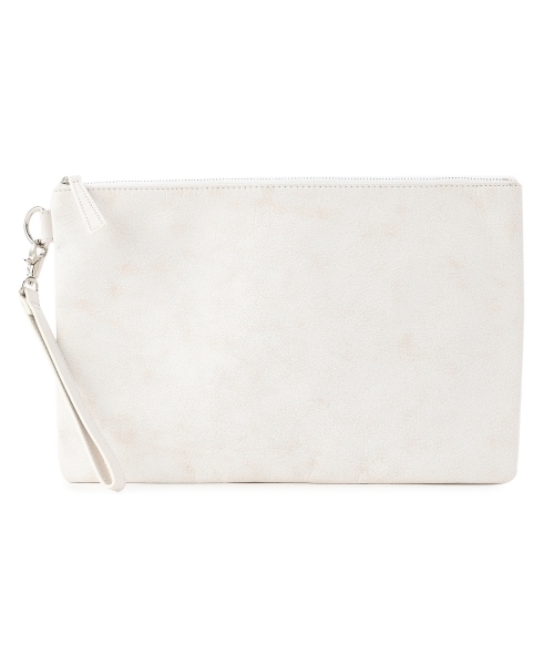 BEAUTY&YOUTH UNITED ARROWS(ビューティーアンドユースユナイテッドアローズ)の「MT カウ ストーン クラッチ バッグ ◆(クラッチバッグ・メンズ・ホワイト/ブラック・フリー)」の1枚目の写真