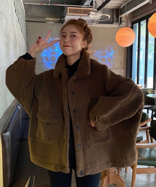 MANGROVE（マングローブ）の「オーバーサイズ ボアジャケット