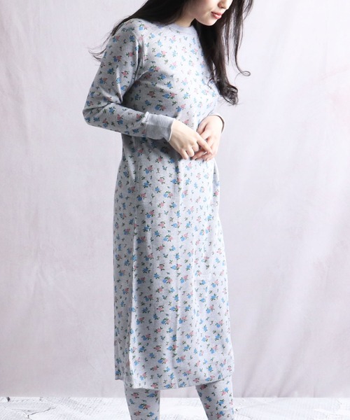 Healthknit / ヘルスニット 】 ベーシックワッフル花柄ルーム
