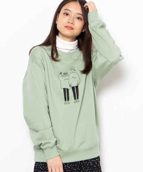 WEGO(ウィゴー)の「WEGO/カップルモチーフプルオーバー(スウェット・メンズ・グリーン/ホワイト/ブラック・SMALL/MEDIUM/LARGE)」の19枚目の写真