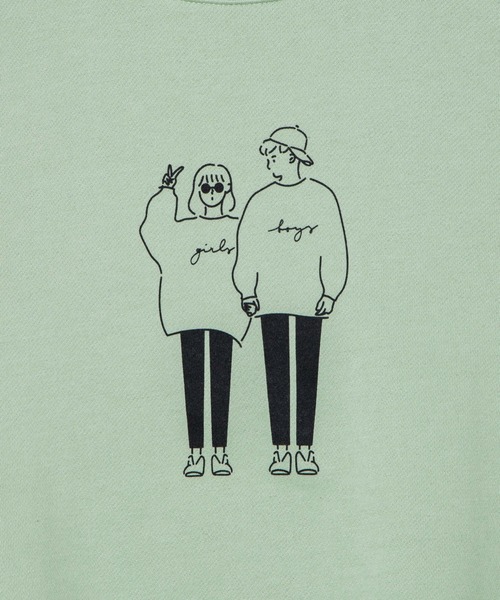 WEGO(ウィゴー)の「WEGO/カップルモチーフプルオーバー(スウェット・メンズ・グリーン/ホワイト/ブラック・SMALL/MEDIUM/LARGE)」の14枚目の写真