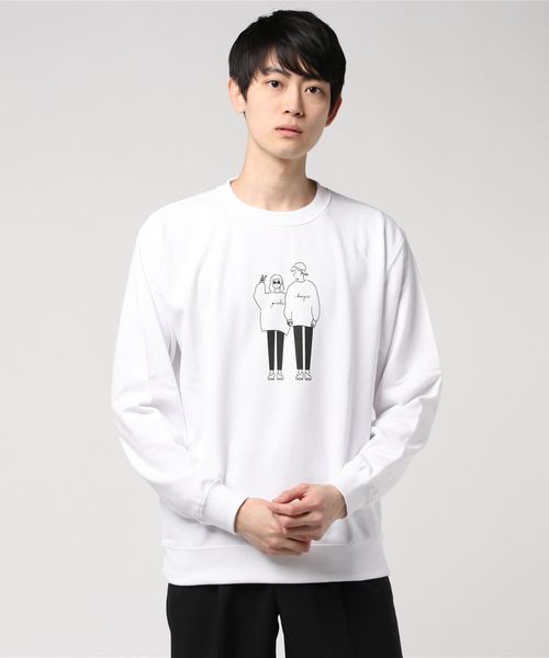 WEGO(ウィゴー)の「WEGO/カップルモチーフプルオーバー(スウェット・メンズ・グリーン/ホワイト/ブラック・SMALL/MEDIUM/LARGE)」の10枚目の写真