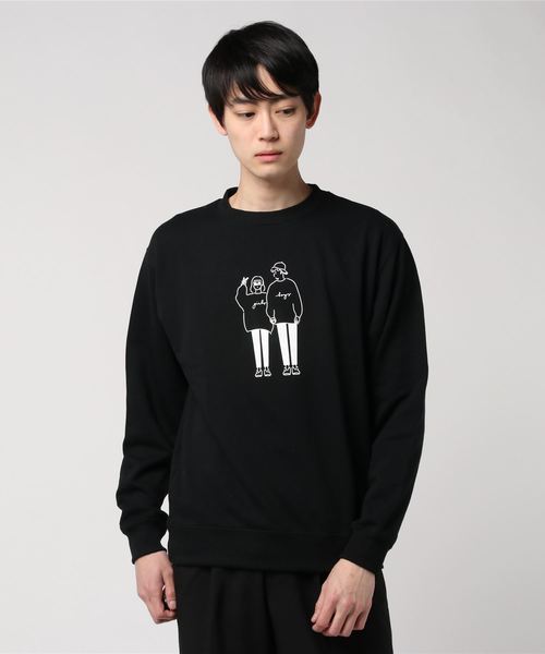 WEGO(ウィゴー)の「WEGO/カップルモチーフプルオーバー(スウェット・メンズ・グリーン/ホワイト/ブラック・SMALL/MEDIUM/LARGE)」の9枚目の写真