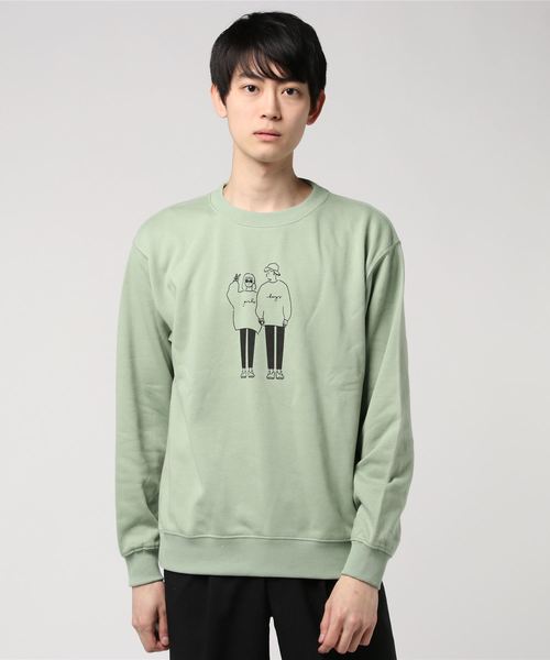 WEGO(ウィゴー)の「WEGO/カップルモチーフプルオーバー(スウェット・メンズ・グリーン/ホワイト/ブラック・SMALL/MEDIUM/LARGE)」の8枚目の写真