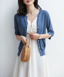 SAISON DE PAPILLON | スキッパーネックサマーニットカーディガン(カーディガン/ボレロ)