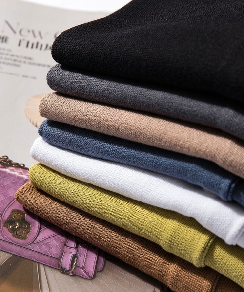 SAISON DE PAPILLON（セゾンドパピヨン）の「接触冷感 スキッパーネック UV対策 サマーニット カーディガン（カーディガン/ボレロ・レディース・ベージュ/ホワイト/ブルー/チャコールグレー/ブラック/パープル/ラベンダー/グリーン/ネイビー・M/L）」の11枚目の写真