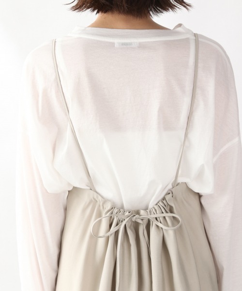 LOWRYS FARM（ローリーズファーム）の「バックリボンキャミワンピ　877381（ワンピース・レディース・ベージュ/ブラウン/カーキ・FREE）」の11枚目の写真