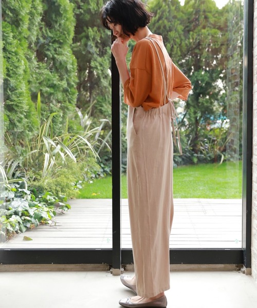 LAKOLE（ラコレ）の「14GリネンMIXワイドプルオーバー / LAKOLE（Tシャツ/カットソー・レディース・ライトグレー/ベージュ/オレンジ/スモーク・SMALL/MEDIUM）」の14枚目の写真