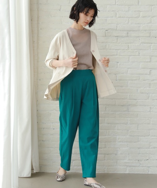 LAKOLE（ラコレ）の「14GリネンMIXワイドプルオーバー / LAKOLE（Tシャツ/カットソー・レディース・ライトグレー/ベージュ/オレンジ/スモーク・SMALL/MEDIUM）」の12枚目の写真