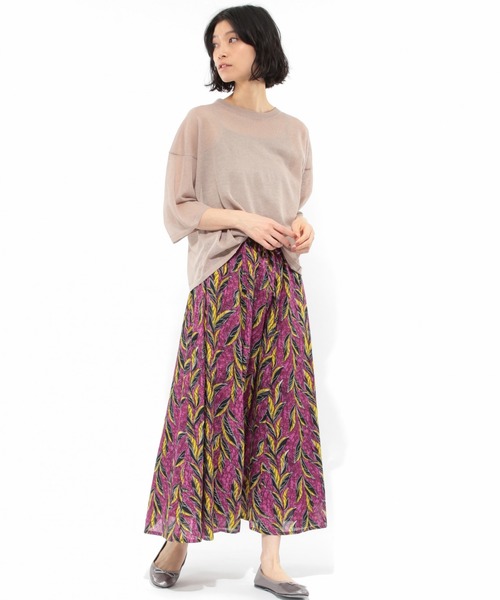 LAKOLE（ラコレ）の「14GリネンMIXワイドプルオーバー / LAKOLE（Tシャツ/カットソー・レディース・ライトグレー/ベージュ/オレンジ/スモーク・SMALL/MEDIUM）」の6枚目の写真