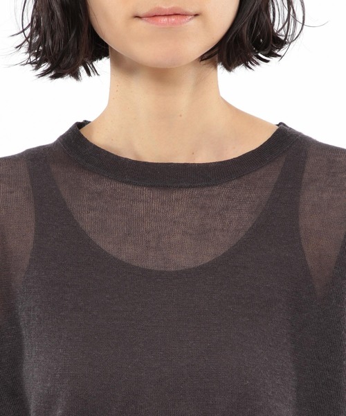 LAKOLE（ラコレ）の「14GリネンMIXワイドプルオーバー / LAKOLE（Tシャツ/カットソー・レディース・ライトグレー/ベージュ/オレンジ/スモーク・SMALL/MEDIUM）」の13枚目の写真