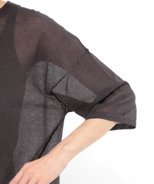 LAKOLE（ラコレ）の「14GリネンMIXワイドプルオーバー / LAKOLE（Tシャツ/カットソー・レディース・ライトグレー/ベージュ/オレンジ/スモーク・SMALL/MEDIUM）」の10枚目の写真