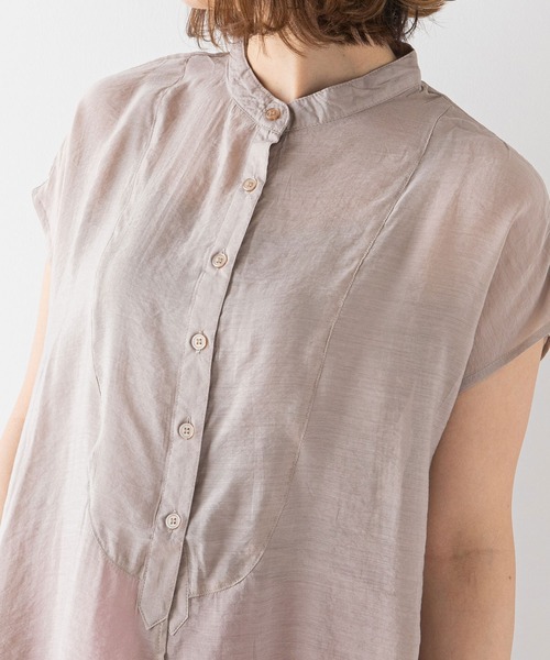 rectangle（レクタングル）の「ブザムシアーシャツ（シャツ/ブラウス・レディース・ブラック/ベージュ/パープル/オフホワイト/ブルー・FREE）」の14枚目の写真