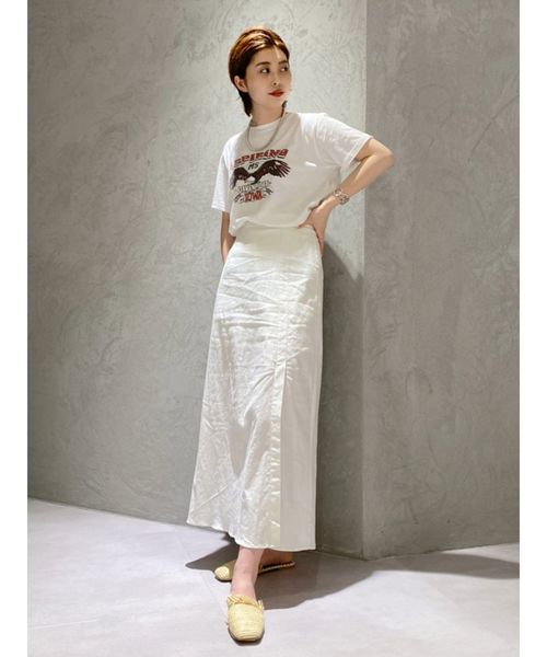 Ungrid（アングリッド）の「イーグルプリントTee（Tシャツ/カットソー・レディース・チャコールグレー/オフホワイト・FREE）」の4枚目の写真